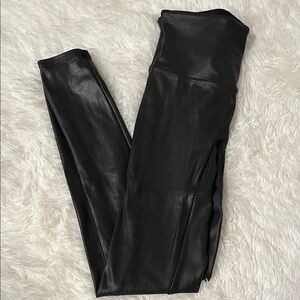SPANX Black Faux Leather Leggings